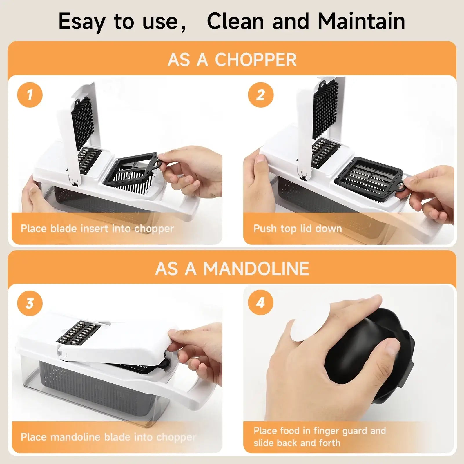 Multifunctional Vegetable & Fruit Chopper with Container – 13-in-1 Slicer, Dicer, Onion Mincer for Kitchen Prep 🍅🔪