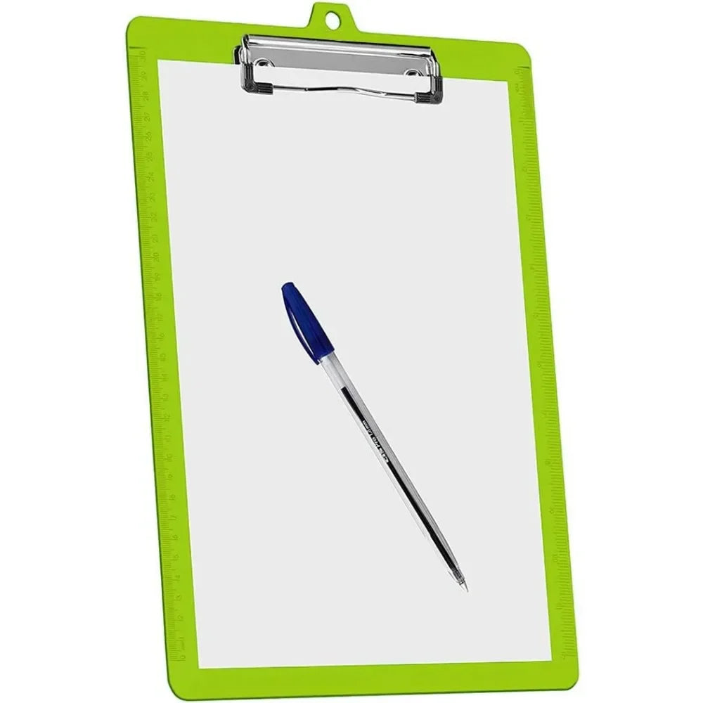 3-Pack A4 Letter Size Clipboards with Low-Profile Clip & Side Rulers for School and Office