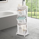 3-Layer Rolling Laundry Hamper Set – Large Capacity Clothes Organizer with Wheels & Sorting Bags