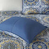 6-Piece Reversible Quilt Set with Throw Pillows – Blue King/Cal King | Elegant Soft Bedding Ensemble for Modern Bedrooms