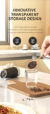1/2pcs Gravity Electric Salt And Pepper Grinder Set, Battery Powered LED Light One HandAutomatic Operation - PulinGO