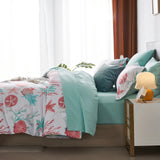 7-Piece Starfish & Coral Print Bedding Comforter Set – All-Season Boho Sea-Life Design