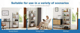 JHK 5 Tier Bookcase Bookshelf Modern Book Case For Books Corner Storage Organizer for Bedroom Home Office Kitchen Living Room - PulinGO