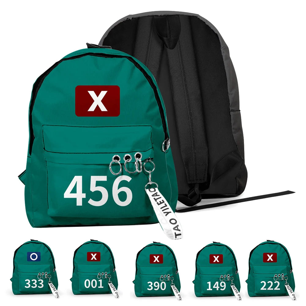 Korea Game Season 2 Cosplay Backpack Package – Unisex Large Capacity Student School Shoulder Bag