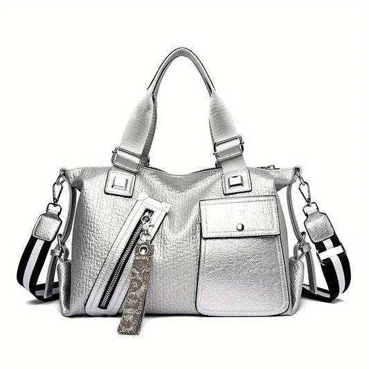 2025 New Letter Pattern Large Capacity Women’s Shoulder Bag – Stylish Multi-Functional Crossbody for Daily Travel 👜✨