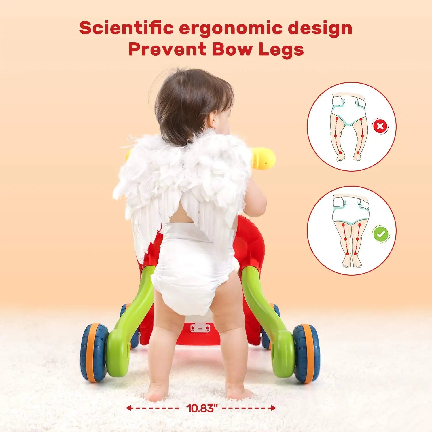 Cute Stone Sit-to-Stand Walker – 2-in-1 Baby Activity Center with Play Panel, Music & Learning Toy for Infant Development