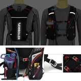 5L ultra-light running hydration backpack – trail running vest pack with 500ml flasks & 2L water bladder for marathon & biking