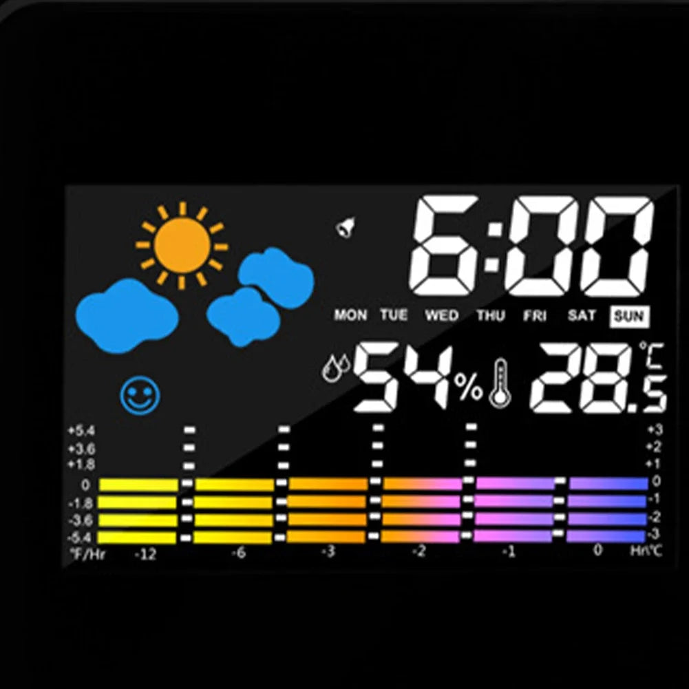 Smart Digital Projection Clock – LED Weather Display & Night Backlight | Modern Home & Bedroom Clock