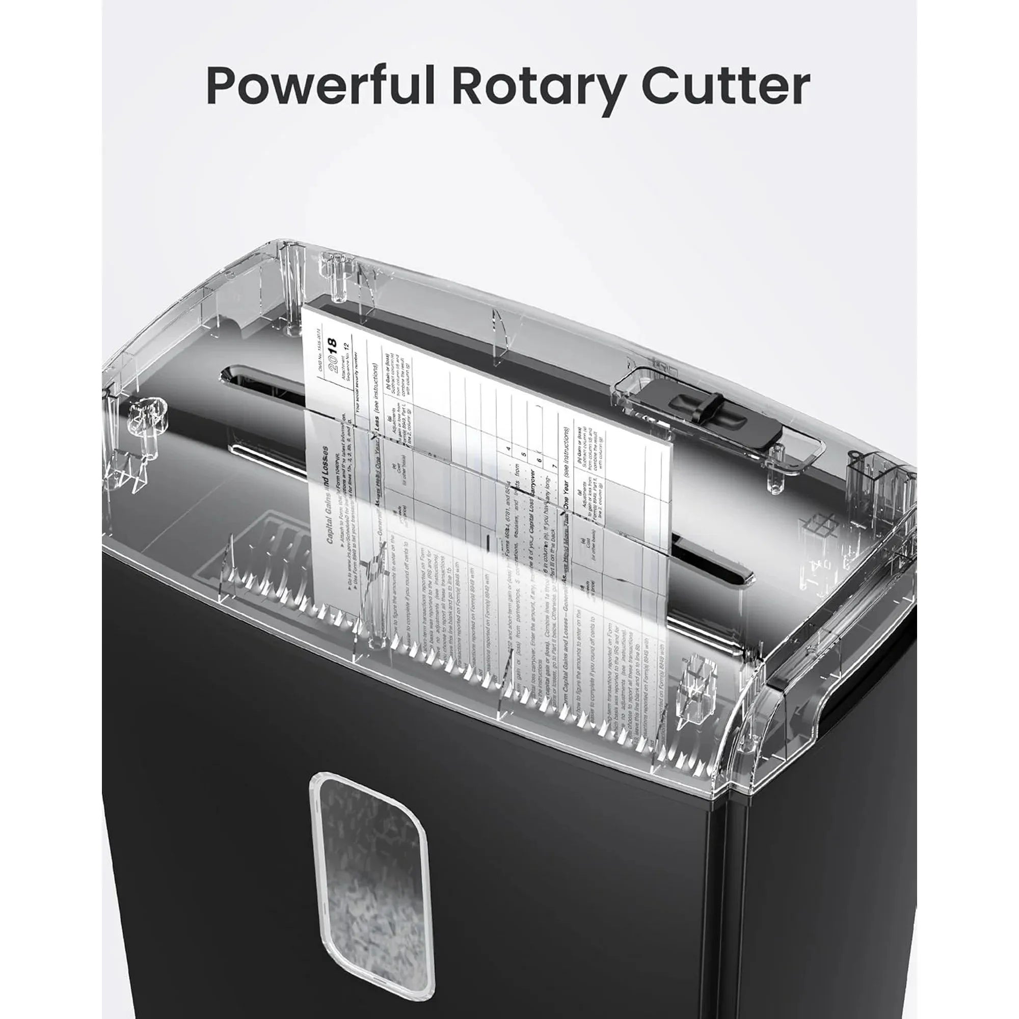 Deli 8-Sheet Micro-Cut Paper Shredder – P-4 High Security for Home & Office