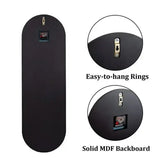 Large Wall Clock with Arched Mirror Edge – Modern Luxury Living Room & Hallway Decorative Clock (90×50 cm / 100×32 cm)