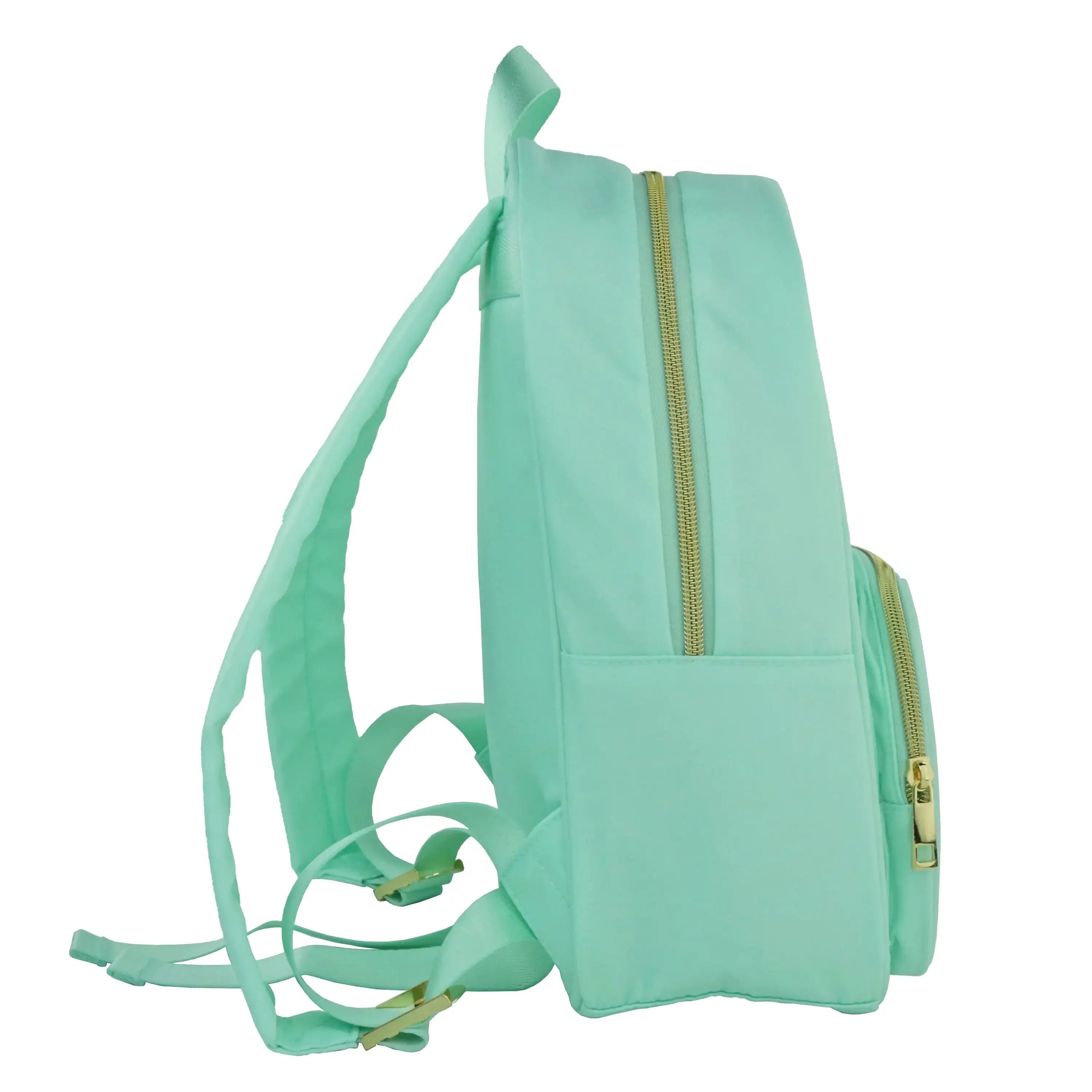 Green Customizable Nylon Travel & School Backpack – Large Capacity Everyday Bag