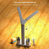 💡 LED Desk Lamp with Calendar, Temperature & Clock – USB Rechargeable Wireless Table Lamp with Touch Control & Night Light