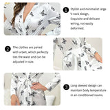 Women’s Satin Nightdress & Kimono Robe Set – Elegant Long Sleeve V-Neck Sleepwear | Silky Pajama Nightgown