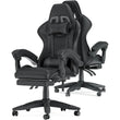 Ergonomic Gaming Chair with Footrest – Adjustable Height, Reclining Computer Chair with Lumbar & Headrest Support for Office or Gaming