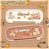 Capybara Large‑Capacity Pencil Case – Dirt-Resistant, Portable Cartoon Pencil Bag for School & Office