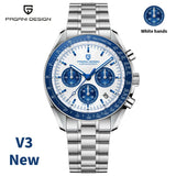 PAGANI DESIGN 2024 Men’s Luxury Quartz Chronograph Watch – Sapphire Mirror, Auto Date, Speed Dial ⌚✨