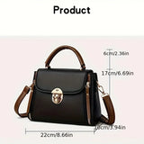 Women’s PU Leather Small Handbag – Fashion Shoulder & Crossbody Bag with Top Handle, Designer Daily Shopping Pouch