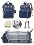 Large Diaper Bag with Changing Station – Waterproof Multifunction Baby Backpack with USB Port | Lightweight Travel Diaper Bag for Moms & Dads