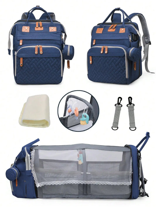 Large Diaper Bag with Changing Station – Waterproof Multifunction Baby Backpack with USB Port | Lightweight Travel Diaper Bag for Moms & Dads