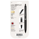 3-Pack Retractable 0.7 mm Black Gel Pens – Smooth, Fade-Resistant Writing for School & Office