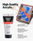 Premium Acrylic Paint Set 20oz (8 Tubes) – Thick Pigment Craft Paints for Professional Artists