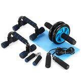 HealthyCore Ab Wheel 5-Piece Set – Multifunctional Indoor Fitness Bundle with Push-Up Stand & Accessories