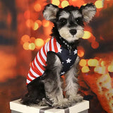 American Flag Patriotic Dog Bandana & Bow Tie Set – Adjustable Pet Neckerchief for Dogs & Cats