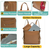 2022 PU Leather Diaper Backpack – Fashion Mommy & Daddy Bag with Changing Pad | Large Capacity Baby Organizer Nappy Bag