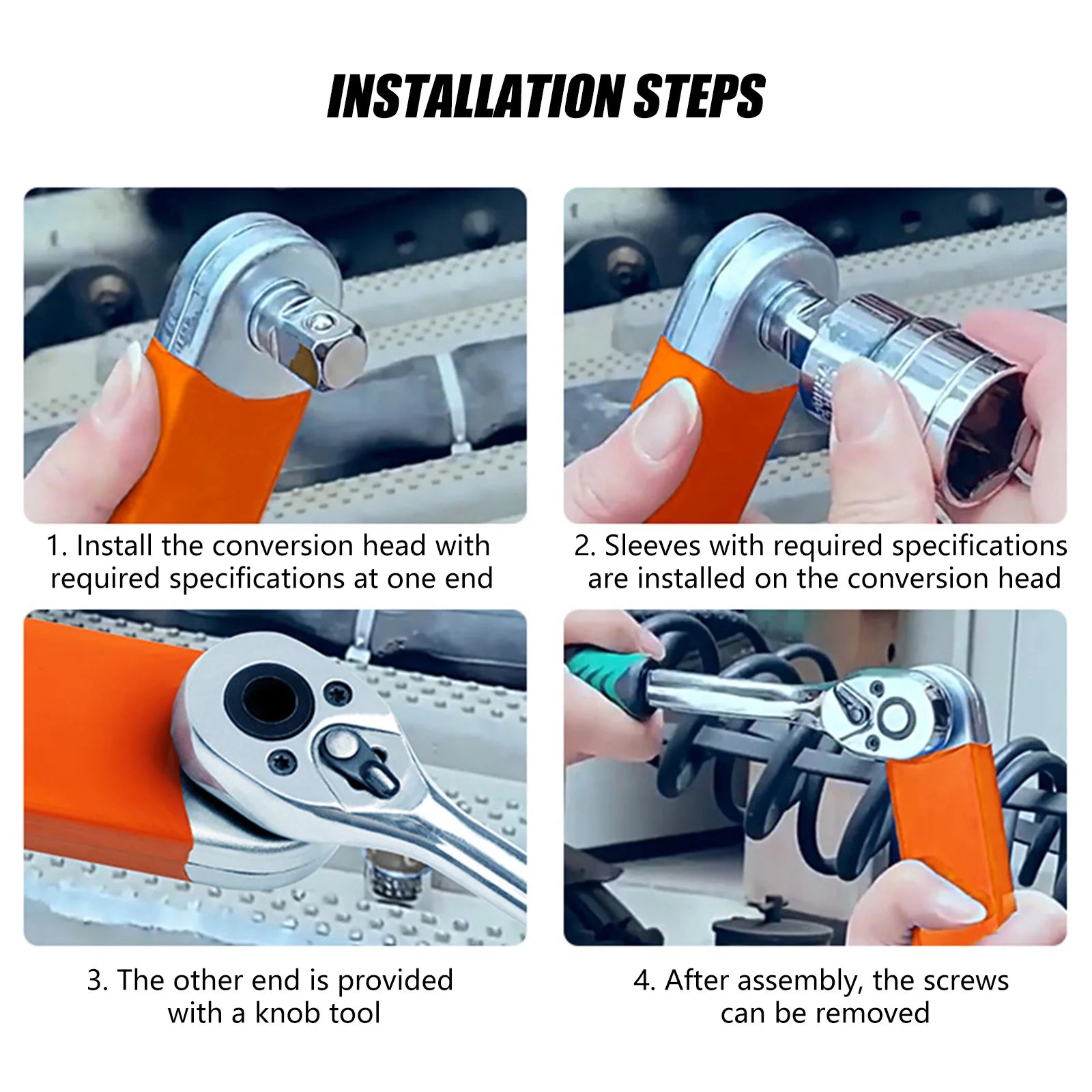 Professional Drive Ratchet Wrench – Multifunctional Household & Repair Tool for Air Conditioning & Refrigeration 🛠️✨