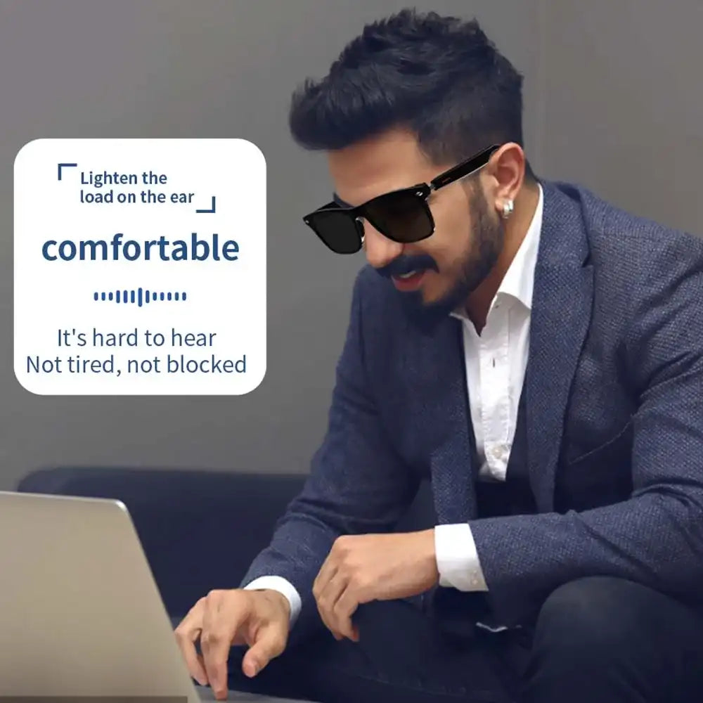 SENBONO Smart Glasses – Open-Ear Audio Sunglasses with Waterproof Bluetooth Headset for Men & Women 😎🎧