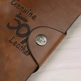 Men’s Retro PU Leather Long Wallet – Bifold Checkbook Holder, ID Card Case & Money Clutch Purse