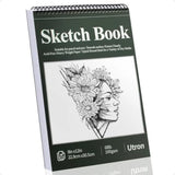 Utron 9×12″ Acid-Free Spiral Sketchbook – 100 gsm / 68 lb Art Drawing Pad (50 Sheets)