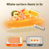 Household Electric Food Warming Tray – Foldable Food Warmer Plate with 4 Adjustable Temperature Settings for Fast & Constant Heating