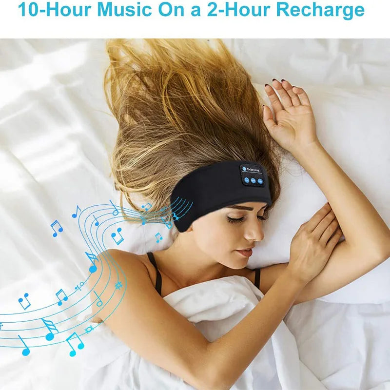 Wireless Bluetooth Headband 🎧 – Sleep Headphones & Eye Mask with HD Stereo Speakers for Side Sleepers & Sports 💤🏃