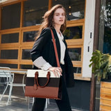 Women’s Laptop Tote Bag – 15.6″ Waterproof Work & Computer Bag with Clutch Purse, Large Capacity Shoulder Tote