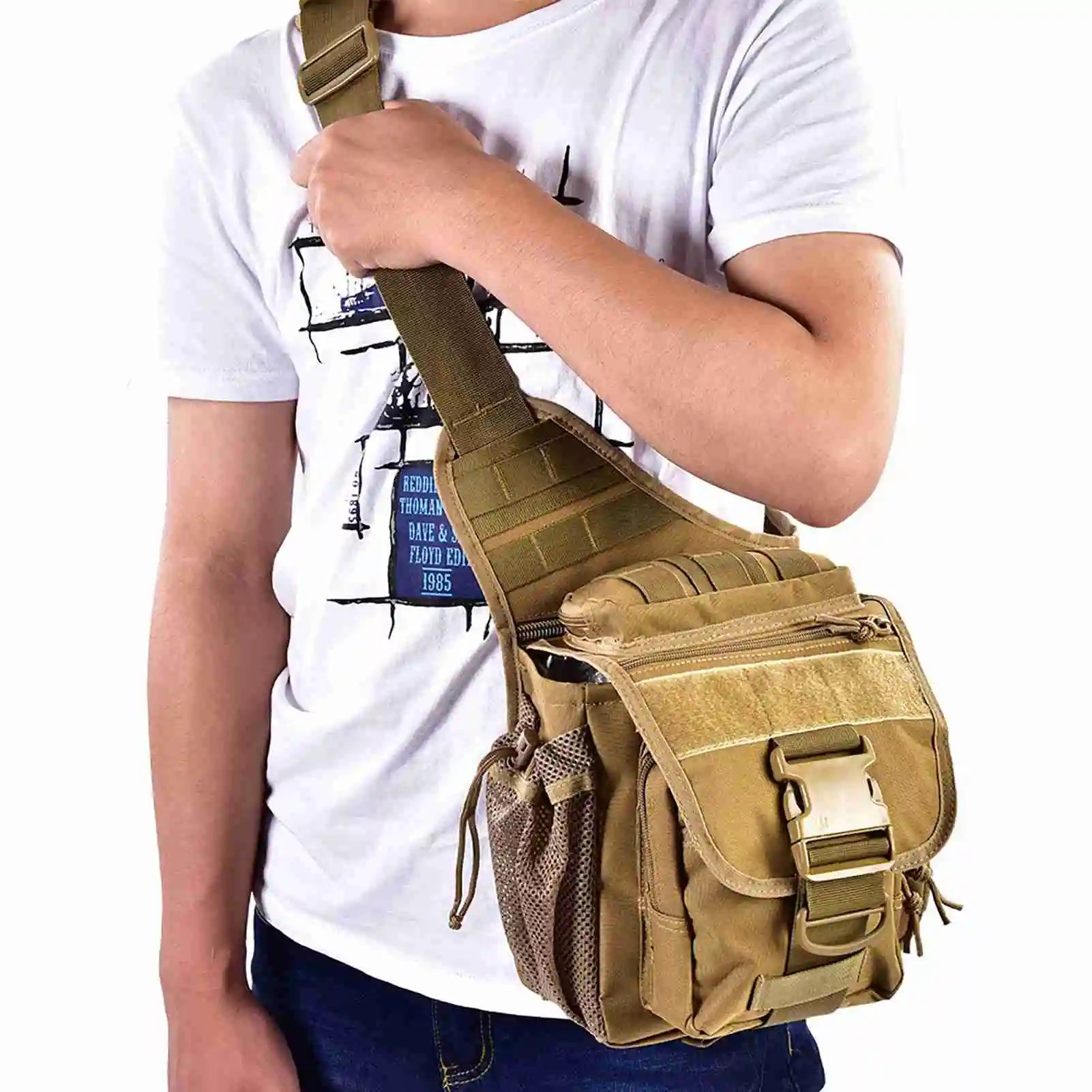 Men’s Military Tactical Chest Shoulder Bag – Outdoor Travel & Hiking Chest Pack for Gear, EDC & Equipment Carry