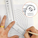 Multifunctional Folding Geometry Drawing Ruler – Compact 0–30 cm Precision Math & Design Tool