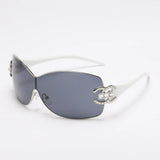 Y2K Retro Women’s Sunglasses – Integrated Surround Designer Eyewear with UV400 Protection, Fashion Statement Shades