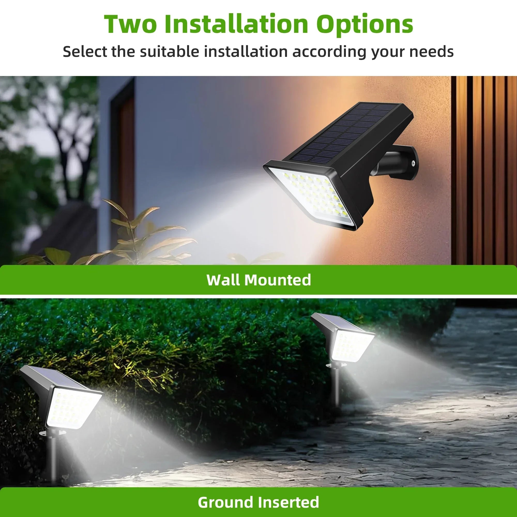 4-Pack Solar Street & Spot Lights – Waterproof Outdoor LED Landscape Lighting for Garden, Yard, Terrace & Pathway Decoration