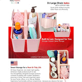 Shower Caddy & Organizer with Handle – 3-Compartment Portable Storage Bin for Bathroom, Dorm & Gym