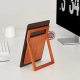 Glass Desk Whiteboard with Reversible Wood Stand – Small Portable Dry Erase Desktop Board