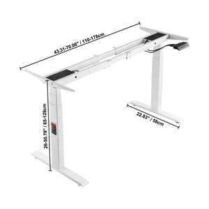 Dual 64to129cm white