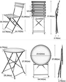 “3-Piece Folding Bistro Set – Weather-Resistant Table & 2 Chairs for Patio, Yard & Garden Conversation Spaces”