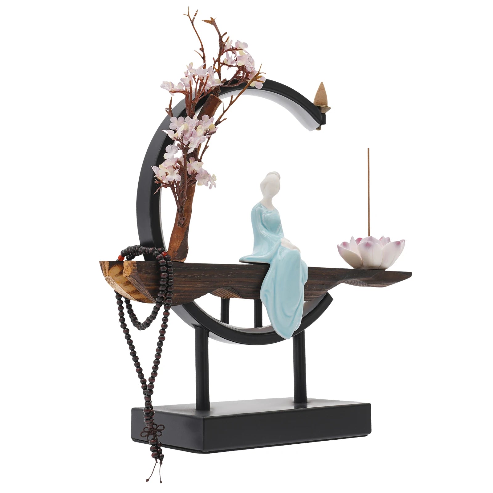 Modern Chinese Backflow Incense Burner – Elegant Ceramic Decor for Relaxation & Stress Relief 🌿🕯️