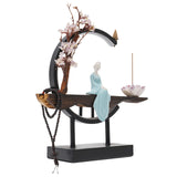 Modern Chinese Backflow Incense Burner – Elegant Ceramic Decor for Relaxation & Stress Relief 🌿🕯️