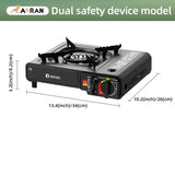 Portable Cassette Gas Stove – 2900W High Fire Outdoor Camping & Household Grill Stove for BBQ & Cooking”