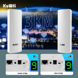 KuWFi Outdoor CPE Bridge – 900 Mbps 5.8 GHz Wi-Fi, 14 dBi Antenna, Gigabit Ethernet, 2–3 km Point-to-Point