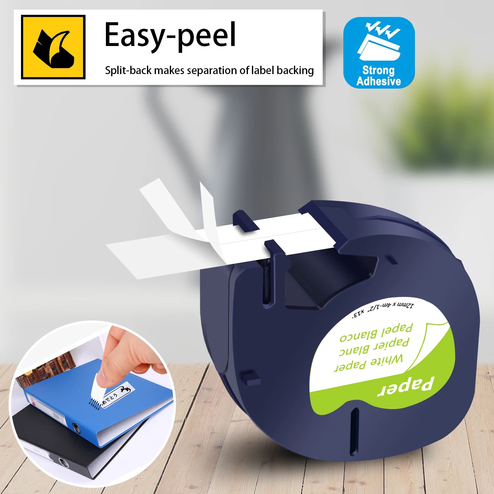20-Pack Black-on-White Label Tape – Compatible with Dymo LetraTag (e.g., A91330, A91220, A59421) for LT100T, QX50 & More
