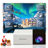 Mini Portable LED Projector Kit – Includes 72″ Screen & Adjustable Bracket; HDMI / USB / TF Audio Projection for Travel