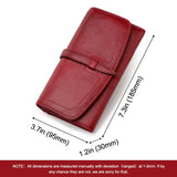 Women’s Genuine Leather Long Wallet – Luxury Clutch Purse with Phone Pocket, Card Holder & Casual Handbag Style